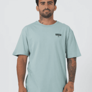 Front view of Badge Tee in Sea Foam — Alliance BJJ Houston