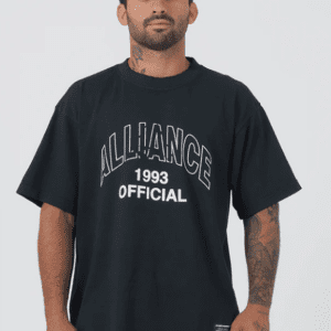 Front view of Official Tee in Black — Alliance BJJ Houston