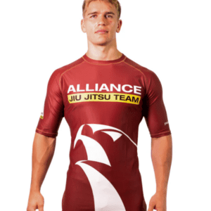 Front view of Rashguard Short Sleeve V.2 in Brown — Alliance BJJ Houston