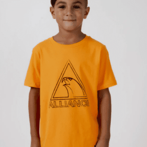Front view of Youth Eagle Stamp in Yellow — Alliance BJJ Houston