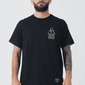 Front view of 93 Tee in Black — Alliance BJJ Houston