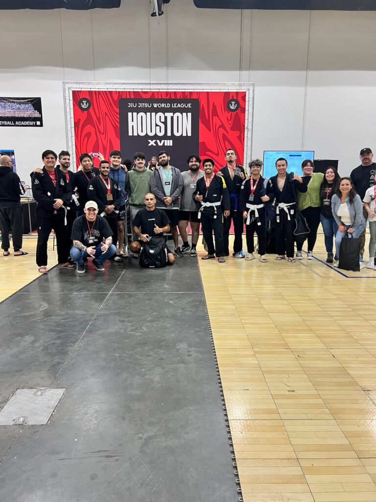 Alliance competitors and coaches with medals at Jiu Jitsu World League Houston